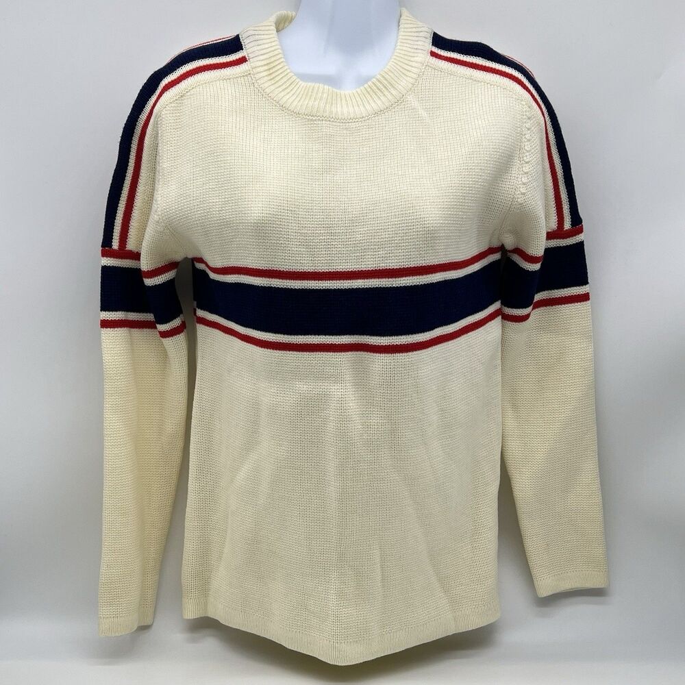 VTG 1970s Fashion Slip-On 100% Acrylic Long Sleeve "Après" Ski Sweater Style-M